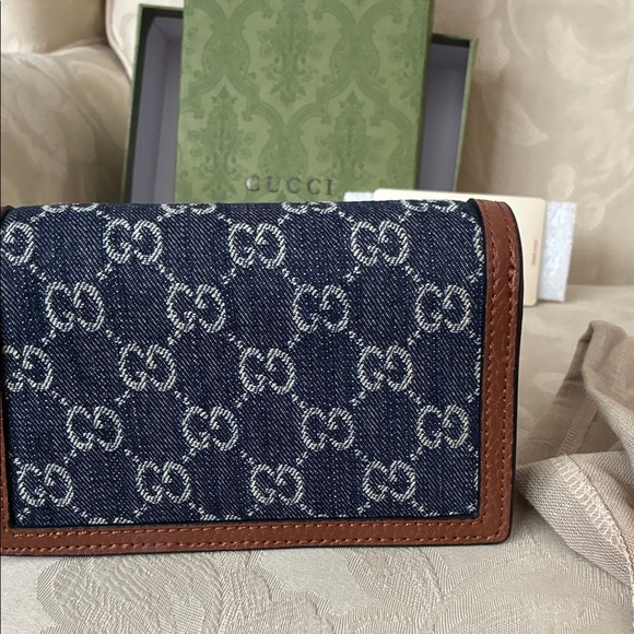 Gucci Blue and Brown Crossbody Bag - Picture 3 of 8